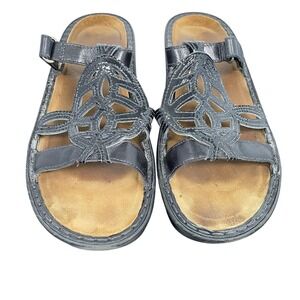 Naot Sandals Womens Size 11 Black Leather Slingback Wedge Comfort Arch Support